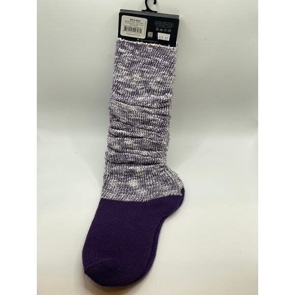 MEMOI Women's Purple-Gray Colorblock Knit Pull-On Over The Knee Socks SZ OS - Picture 2 of 9